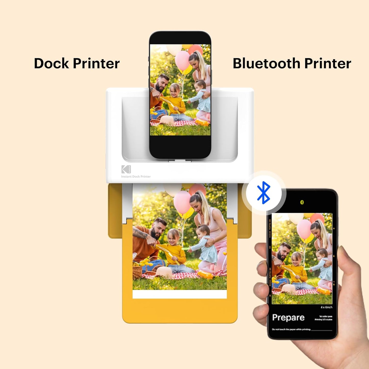 📸 Kodak Dock Plus Instant Photo Printer – Print Stunning 4x6 Photos Anytime , 90 Sheets Bundle.